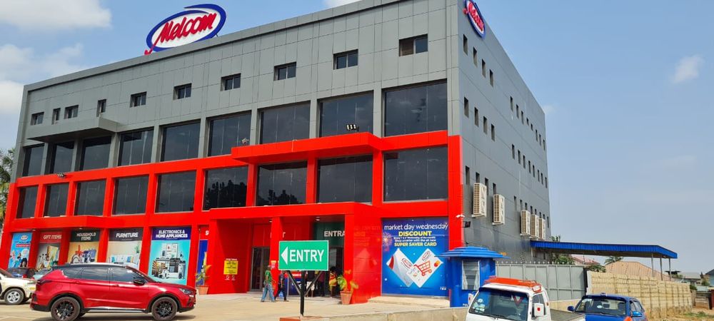 Completed 4-storey Melcom commercial building at Amasaman