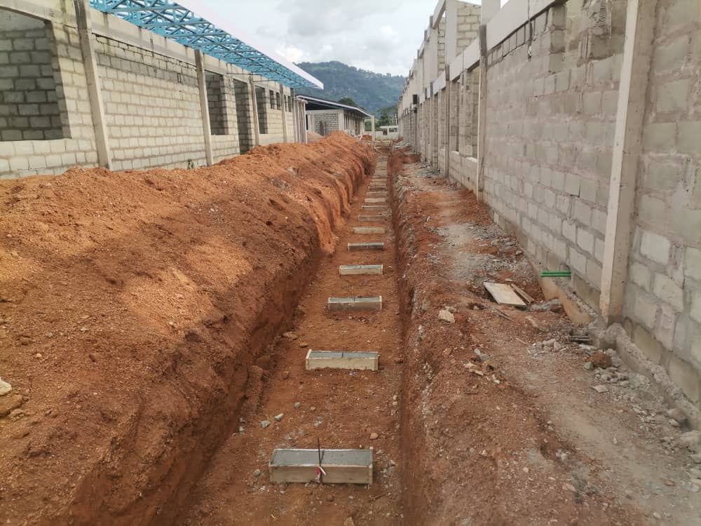 Drainage works in progress